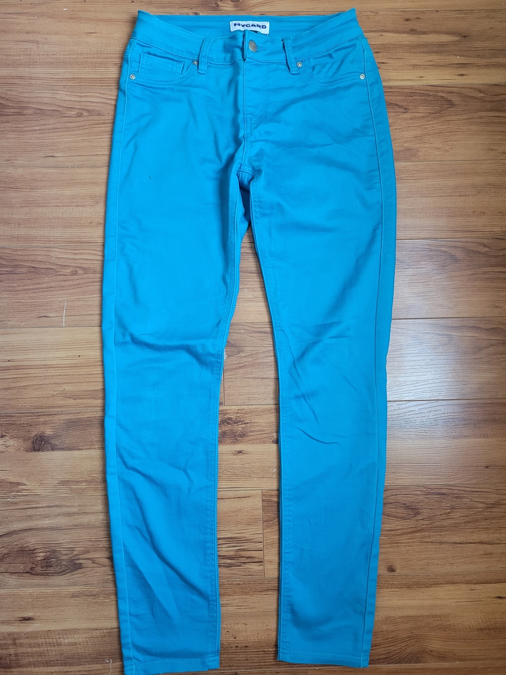 NYGÅRD Bright Teal Skinny Jeans